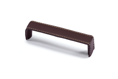 Greep Dublina, boorafstand 160, L 168 mm, B 34 mm, H 30 mm, donkerbruin leer