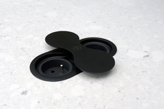 Eight zwart b-f 2 stopcontacten
