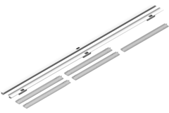 Xinnix X2 set staander zwart links 2115mm-90kg openduwen/scharnier A24.0(3)