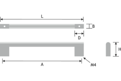 Greep ara ijzerkleur ba 192mm