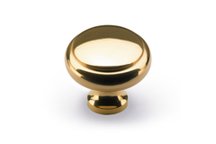 Knop Solva, H 23 mm, ø 30 mm, messingkleurig glans