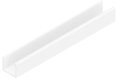 Horizontaal U-profiel PRU10V Terra 4m alu wit