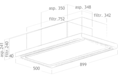 Cloud seven plafond filter rvs 90 cm