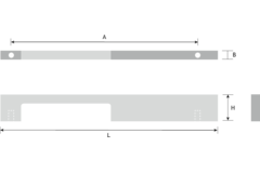 Greep drimo ba480 520x35mm walnoot asymm