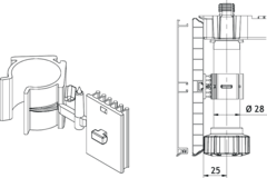 Plintclip voor plint 4070 zwart
