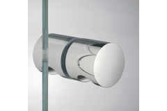 Paar knoppen met greep, voor 8/14 mm glas, B38 L40, chroom