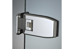 Verstelbare centrale scharnier wand/glas, voor 8/12 mm glas, B110 H60, chroom