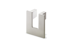 Greep Vigilia, boorafstand 32, L 60 mm, B 60 mm, H 24 mm, roestvrij staal finish geborsteld
