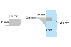 Schabdrager universal 5mm wit