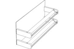 Miro M aluminiumfolie rolhouder wit