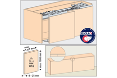Hawa Frontino 20 H FS garnituur, type S4, 1800-1999 mm, 2 deuren