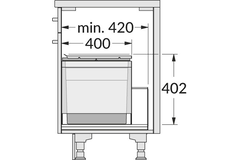 Hailo triple XL 60cm 56l (3 emmers) 1x28l + 2x13l + 1x28l + 2x13l + 1 deksel voor 13l