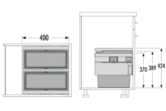 Hailo cargo-Synchro k.45cm 2x18l SoftClose