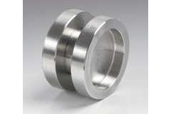 Paar ronde handgrepen, voor 8/12 mm glas, B40 L8, rvs cnc bewerkt