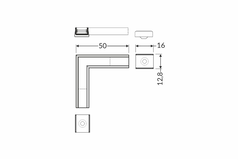 Led hoekprofiel 90° sliM8 zwart geanodiseerd
