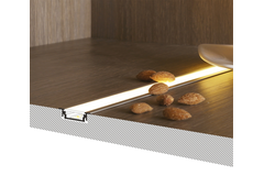 Led profiel groove10 c/u 3000 zwart geanodiseerd