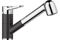 Blanco Wega-S II chroom/Silgranit-zwart