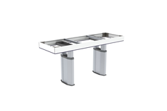CENTERLIFT 960HA incl. voorkant - 118,0 x 58,0cm, Voor bovenblad 120,0x60,0cm, Wit, RAL 9003