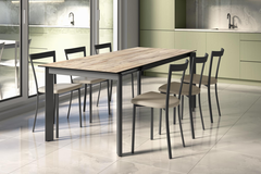 Tafel uitsch. poker 120x80 zwart-keramisch basalt