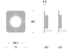 Rond 3.0 - Backfit houder 22mm