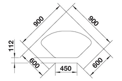 Blanco spoeltafel Delta-IF