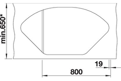 Blanco spoeltafel delta ii rock grey auto.