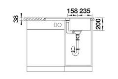 Blanco Adira 45 S-F café automatische bediening
