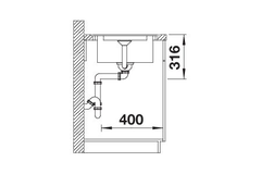 Blanco Adira 45 S-F café automatische bediening