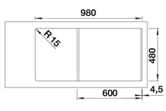Blanco Adira 6 S zwart automatische bediening