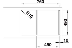 Blanco Axia III 45 S café automatische bediening