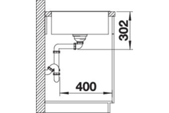 Blanco spoeltafel axia iii xl 6 s antr man+pl es