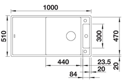 Blanco Axia III XL 6 S zacht wit automatische bediening