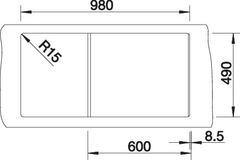 Blanco spoeltafel claron 6 s-if br auto.