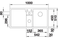 Blanco Collectis 6 S rechts zacht wit automatische bediening