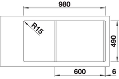 Blanco spoeltafel divon ii 6 s-if bl auto.