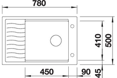 Blanco spoeltafel Elon XL 6 S zwart manueel