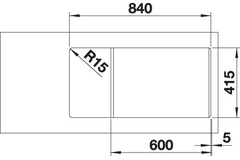 Blanco Favum XL 6 S zacht wit manuele bediening