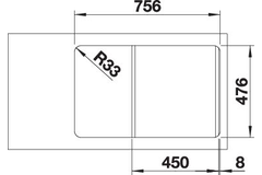 Blanco Lantos 45 S-IF compact automatische bediening