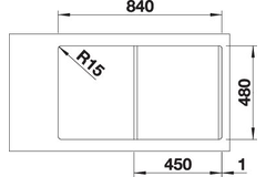 Blanco spoeltafel lemis 45 s-if man