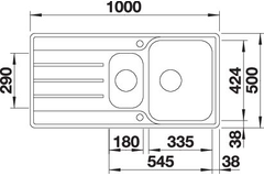 Blanco spoeltafel lemis 6 s-if auto