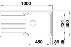 Blanco spoeltafel lemis xl 6 s-if man