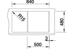 Blanco spoeltafel Metra 5 S zwart manueel