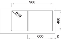Blanco Sona XL 6 S zwart