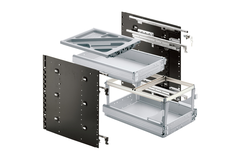 Snelmontageset container 404 x 530, aluminiumkleurig